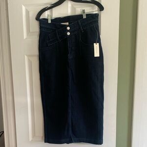 Anthropologie Pilcro Denim Midi Skirt
